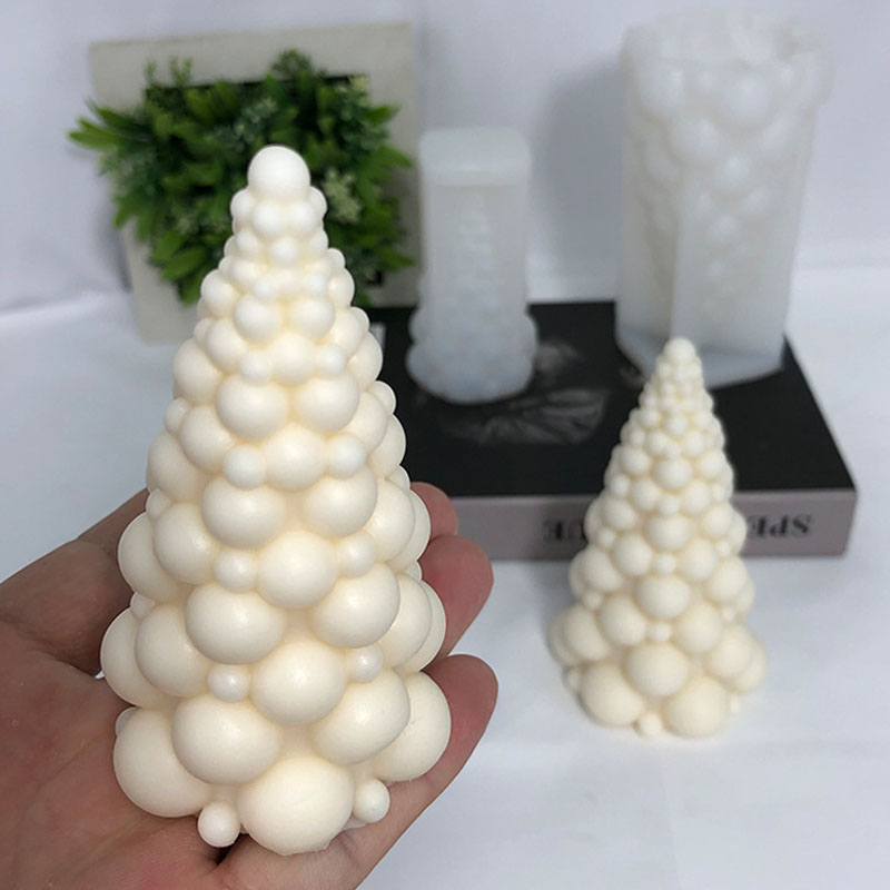 Candle Making Tutorial - 3D Bubble choinka świeca silikonowa foremka