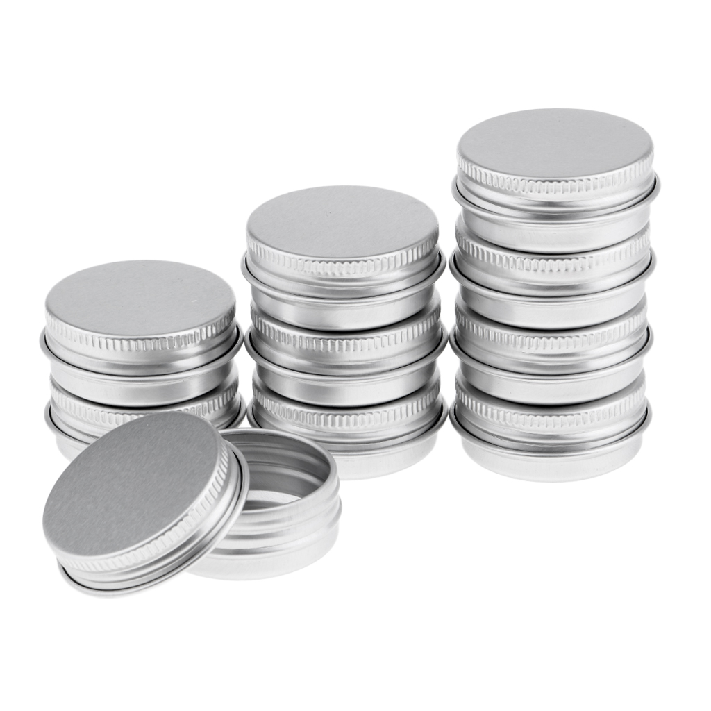 Tin Container Lid - Pojemnik kosmetyczny z pokrywką, 15 ml,