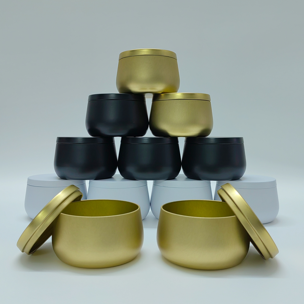 Tin Container Lid - 12 szt. metalowych pojemników na świece