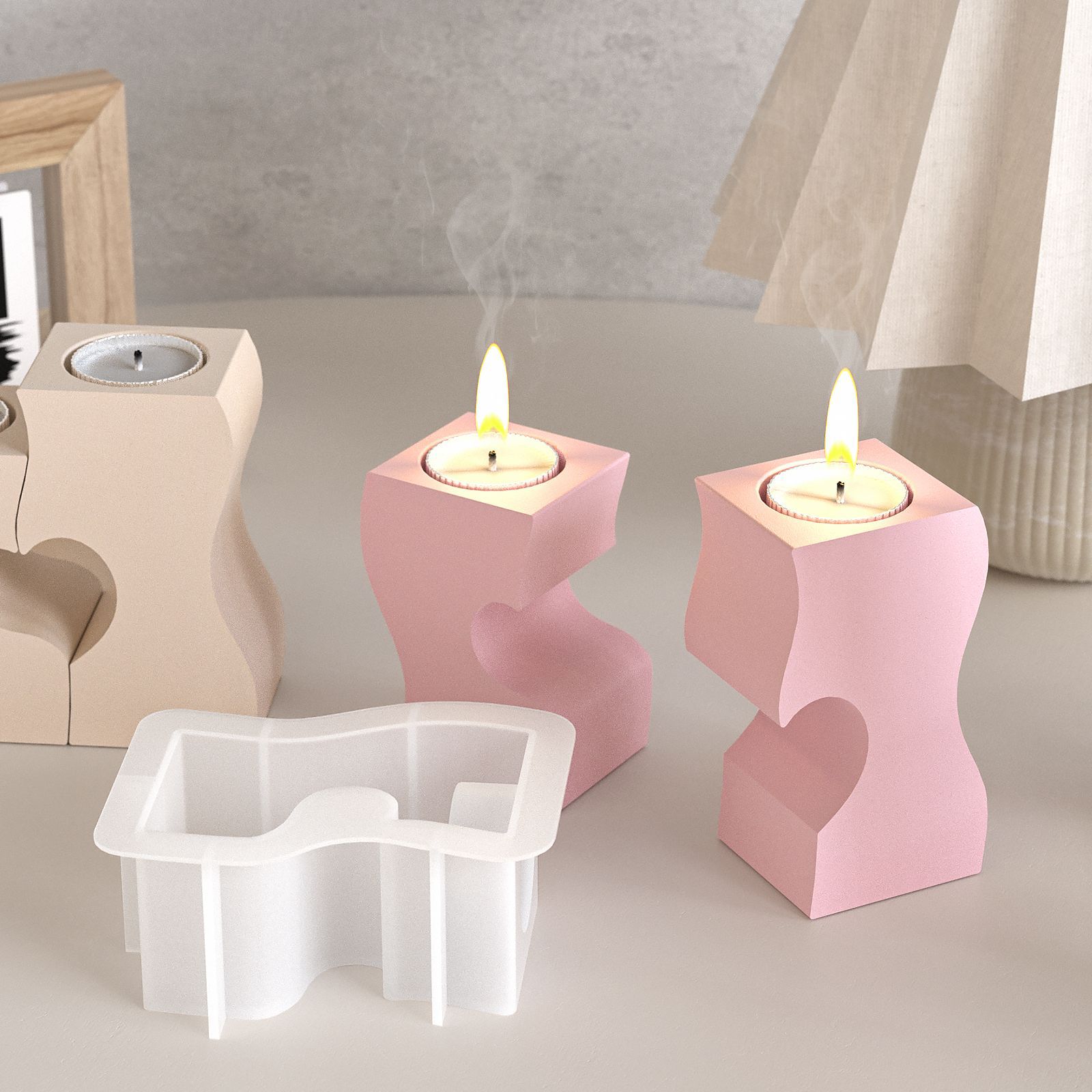 S Heart Candlestick Silicone M – Candle Making Tutorial recenzja i cena